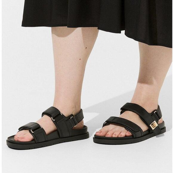 Torrid Black Turnlock Gladiator Sandals WW Chunky Band Shoes Size 9WW Extra Wide - Picture 3 of 11